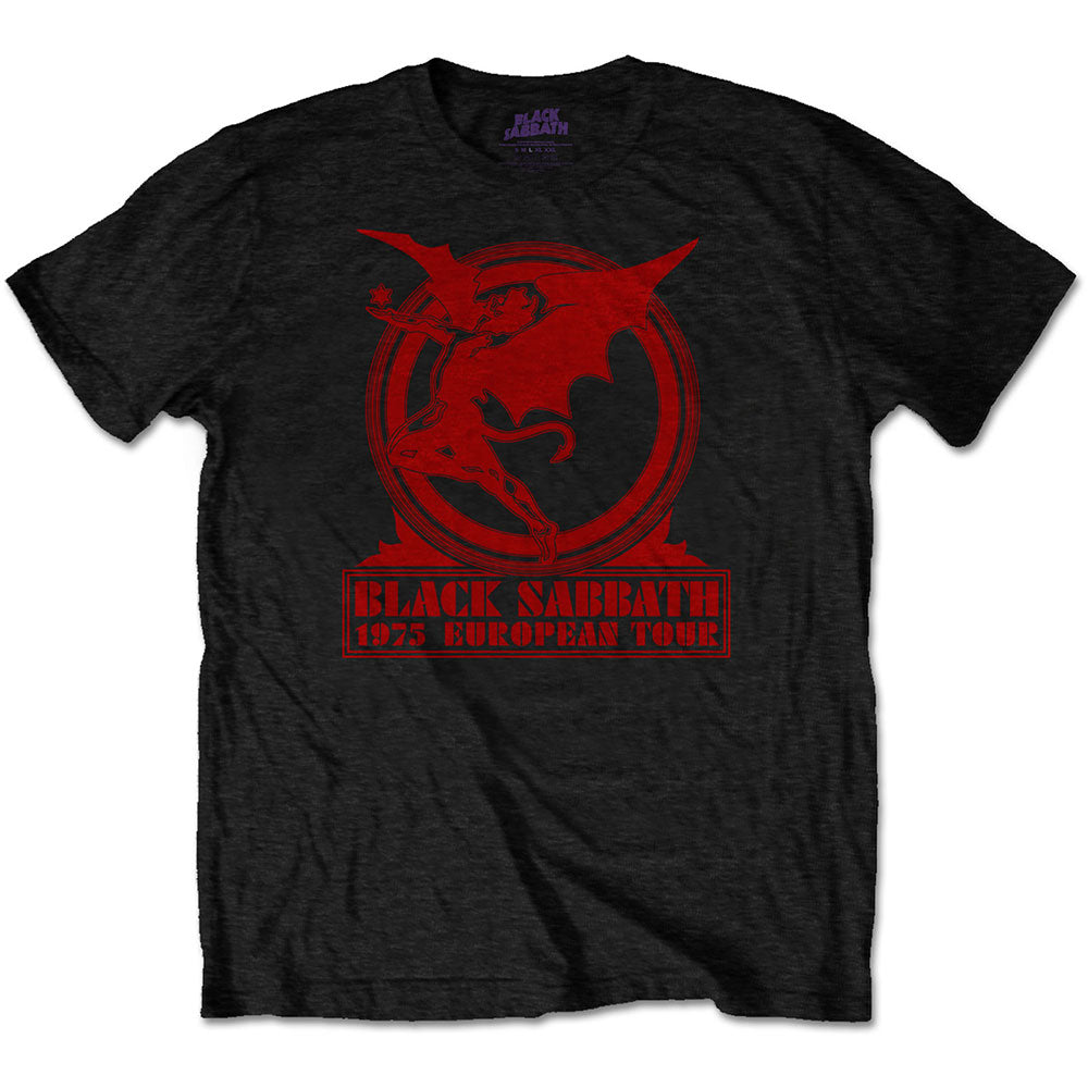 Black Sabbath Unisex T-Shirt: Europe '75 T-Shirt