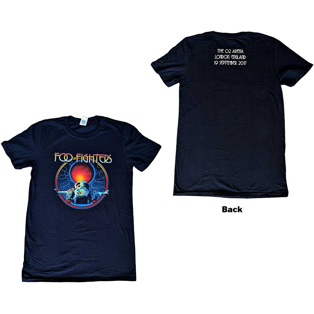 Foo Fighters Unisex T-Shirt: O2 Arena 2017 (Back Print) (Ex-Tour) T-Shirt