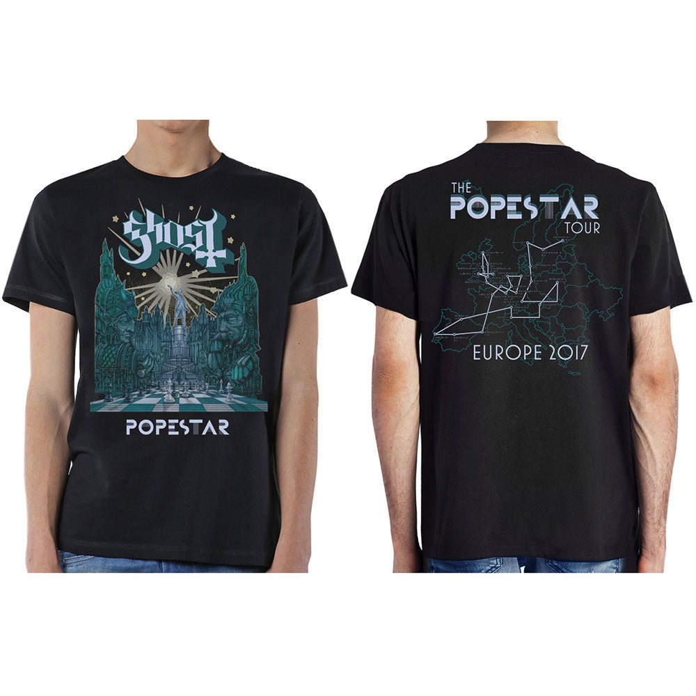 Ghost Unisex T-Shirt: Lightbringer Popestar Tour Europe 2017 T-Shirt