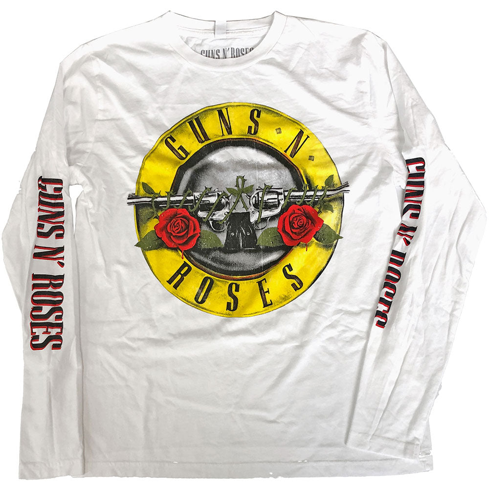 Guns N' Roses Unisex Long Sleeve T-Shirt: Classic Logo (Sleeve Print) Long Sleeve T-Shirt