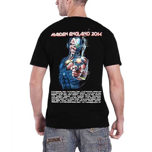 Iron Maiden Unisex T-Shirt: England 2014 Tour (Back Print) T-Shirt