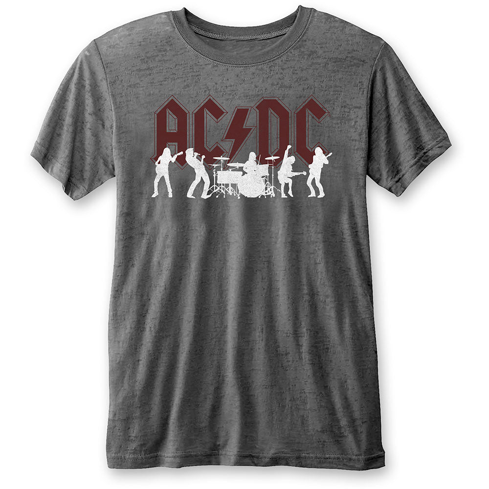 AC/DC Unisex T-Shirt: Silhouettes (Burnout) T-Shirt