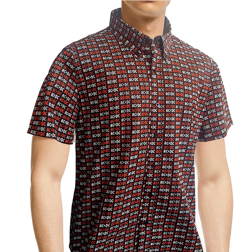 AC/DC Unisex Casual Shirt: Logo (All Over Print) Casual Shirt