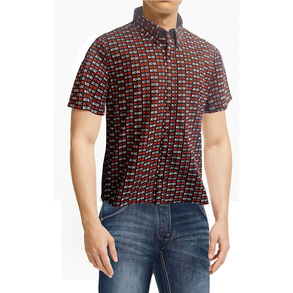 AC/DC Unisex Casual Shirt: Logo (All Over Print) Casual Shirt
