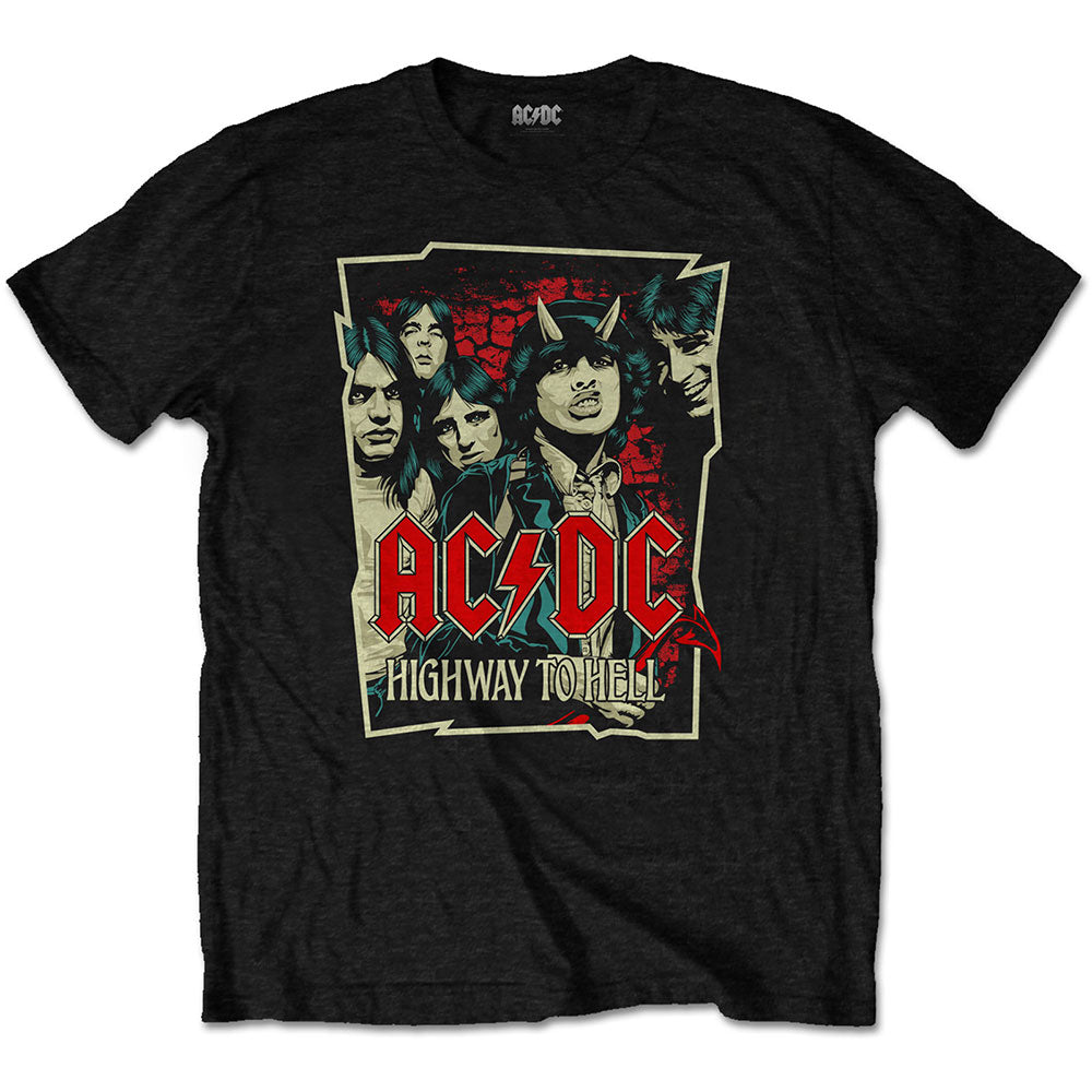 AC/DC Unisex T-Shirt: Highway To Hell Sketch T-Shirt