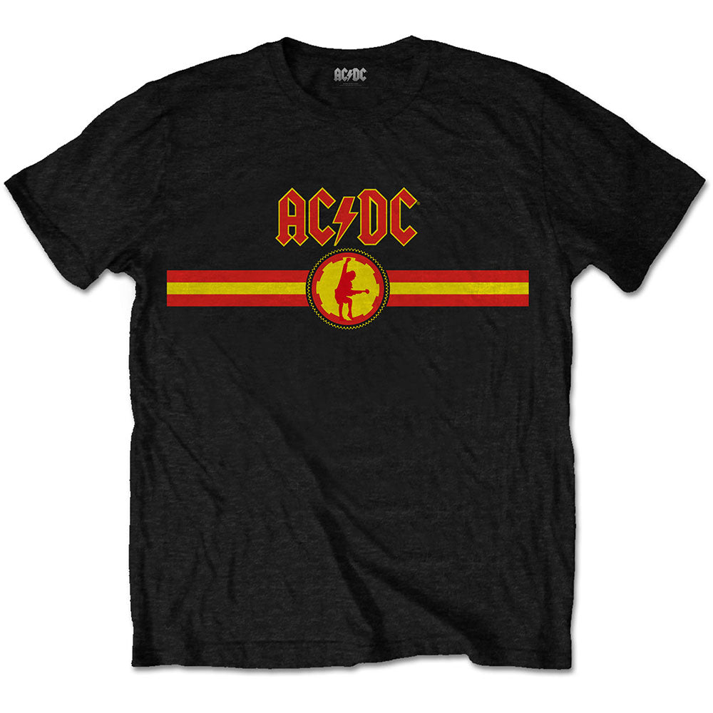 AC/DC Unisex T-Shirt: Logo & Stripe T-Shirt