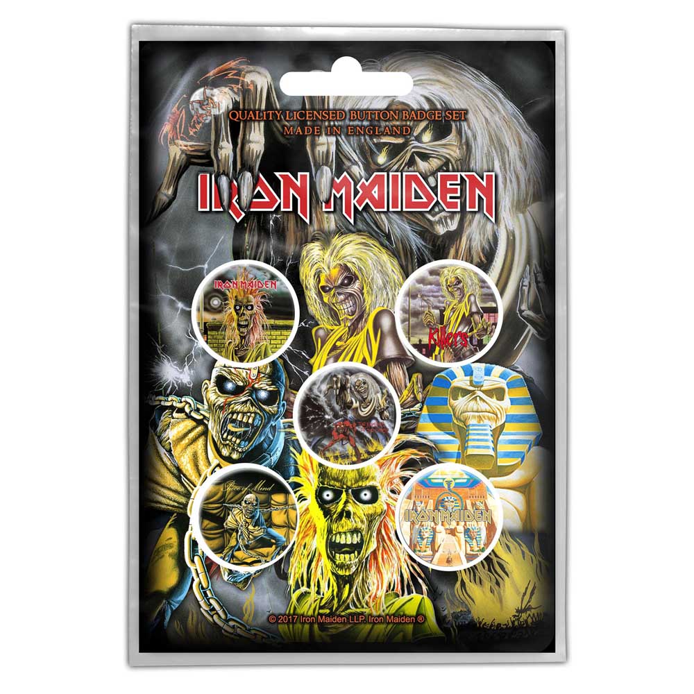 Iron Maiden Button Badge Pack: Early Albums (Retail Pack) Set knoopspelden
