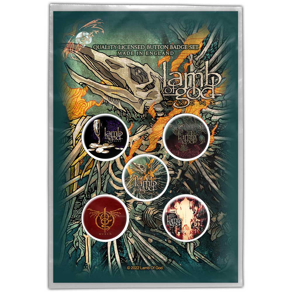 Lamb Of God Button Badge Pack: Omens Set knoopspelden