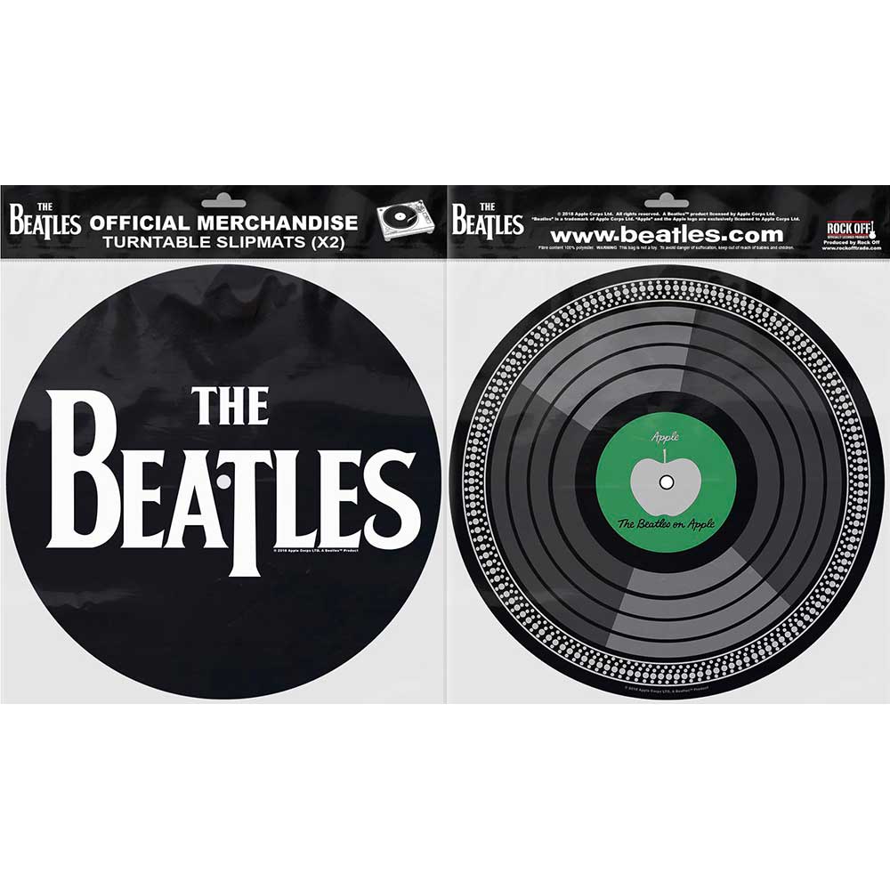 The Beatles Turntable Slipmat Set: Drop T Logo & Apple (Retail Pack) Set draaitafel-slipmatten