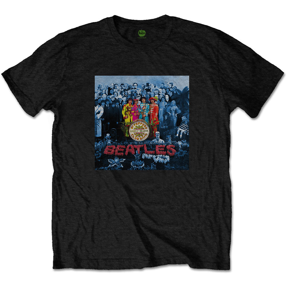 The Beatles Unisex T-Shirt: Sgt Pepper Blue (Back Print) T-Shirt
