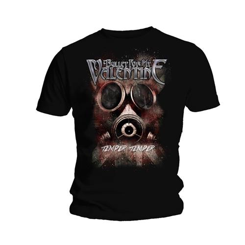 Bullet For My Valentine Unisex T-Shirt: Temper Temper Gas Mask T-Shirt