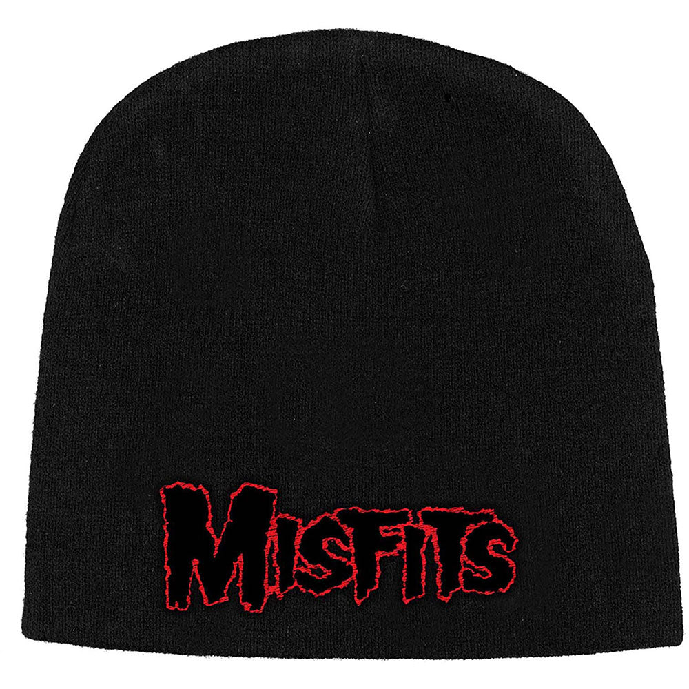 Misfits Unisex Beanie Hat: Red Logo Muts