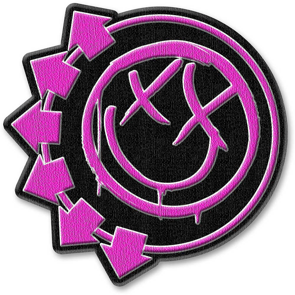 Blink-182 Standard Patch: Pink Neon Six Arrows Smile Standaard patch