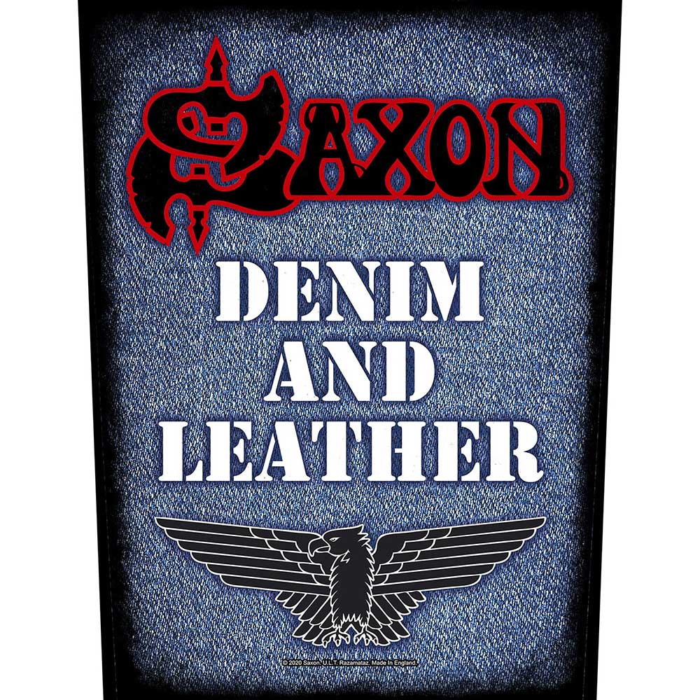 Saxon Back Patch: Denim & Leather Achterpatch
