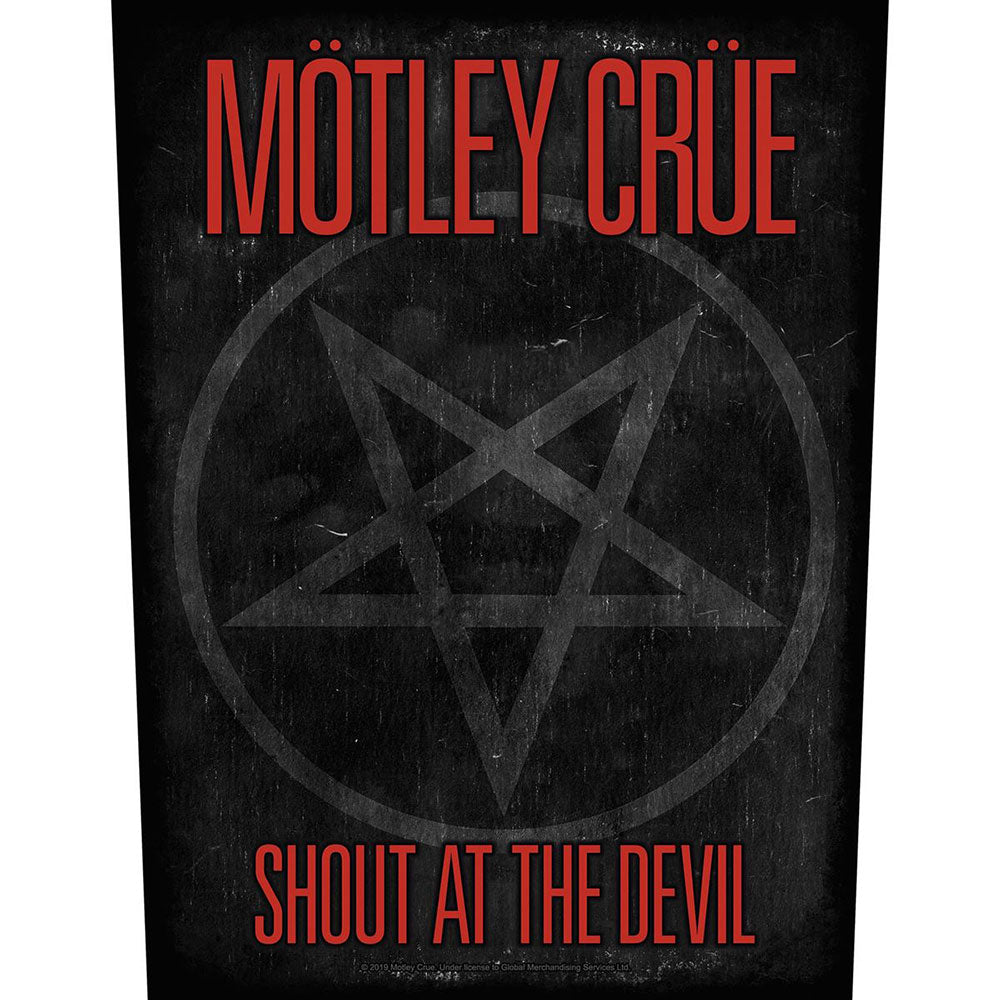 Motley Crue Back Patch: Shout At The Devil Pentagram Achterpatch