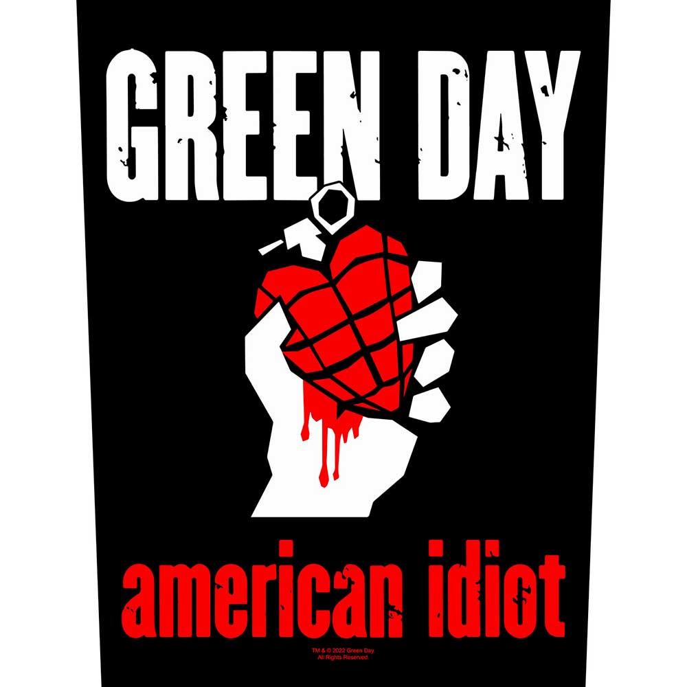 Green Day Back Patch: American Idiot Achterpatch