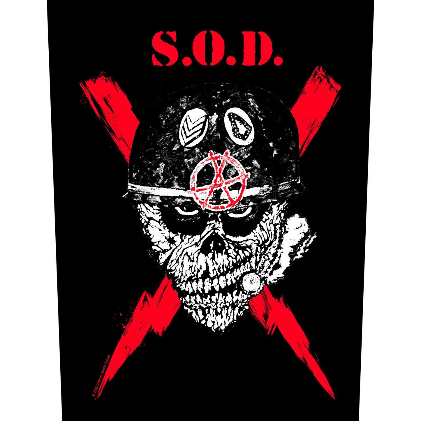 Een foto van een Back Patch van Stormtroopers of Death.