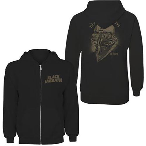 Black Sabbath Ladies Zipped Hoodie: Tour 1978 (Back Print) Ritshoodie