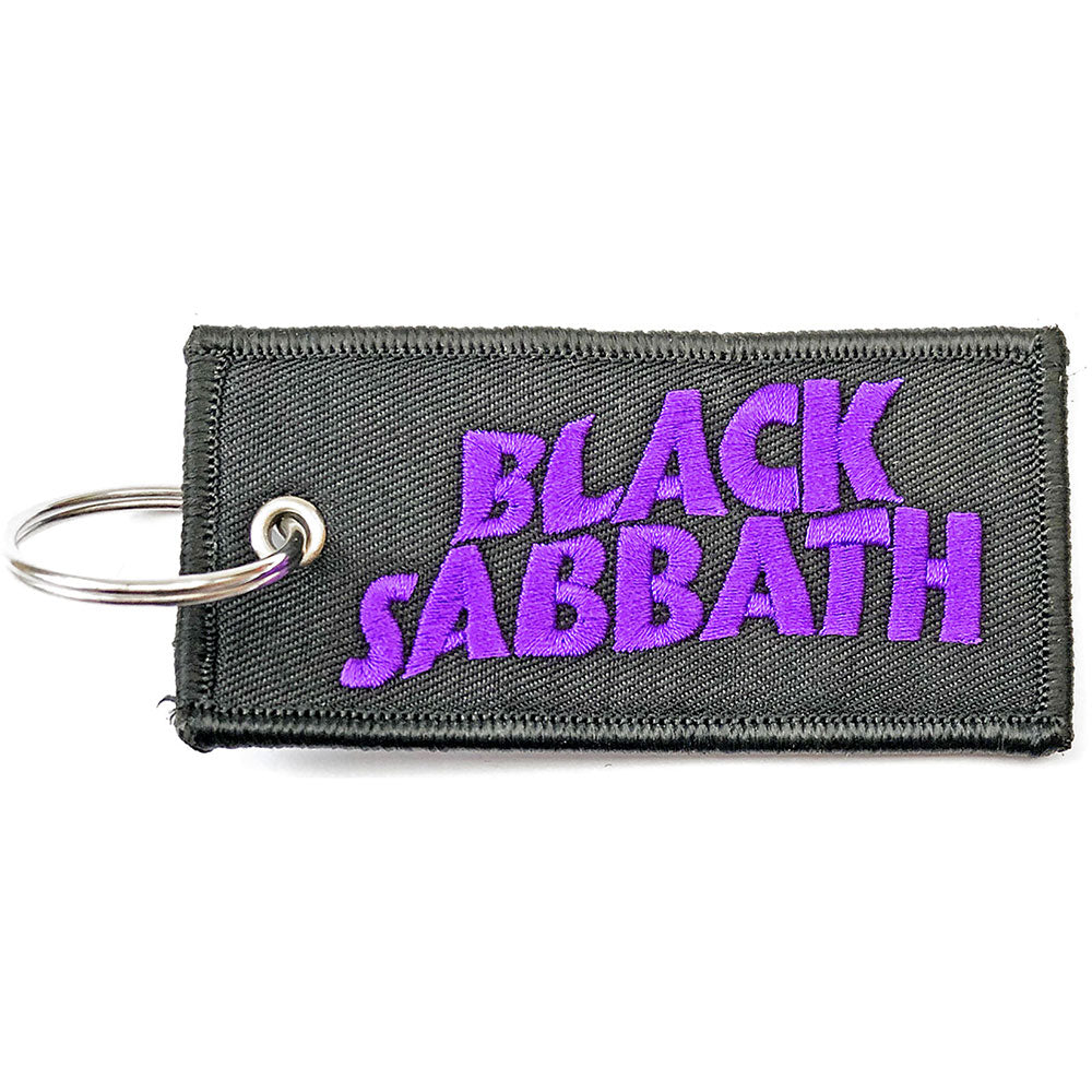 Black Sabbath Keychain: Wavy Logo (Double Sided Patch) Sleutelhanger