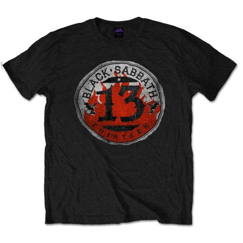Black Sabbath Unisex T-Shirt: 13 Flame Circle T-Shirt