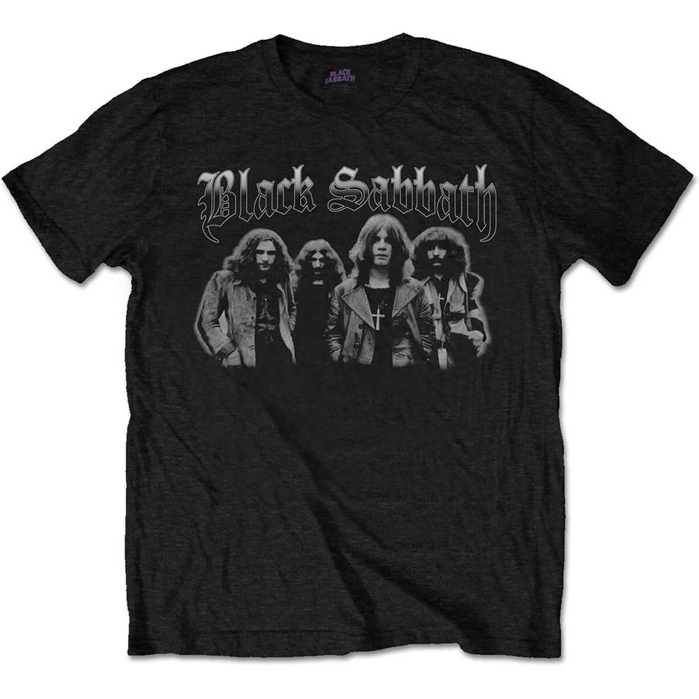 Black Sabbath Unisex T-Shirt: Greyscale Group T-Shirt