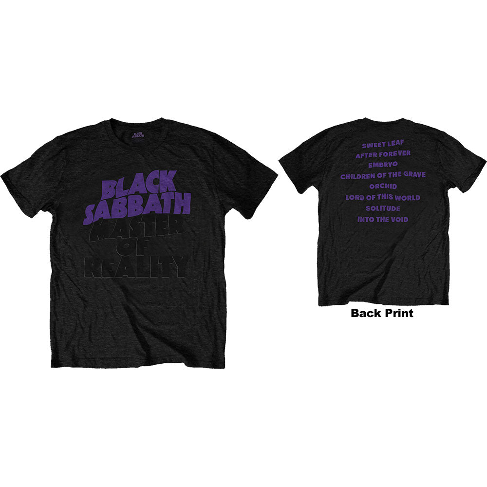 Black Sabbath Unisex T-Shirt: Masters of Reality Album (Back Print) T-Shirt