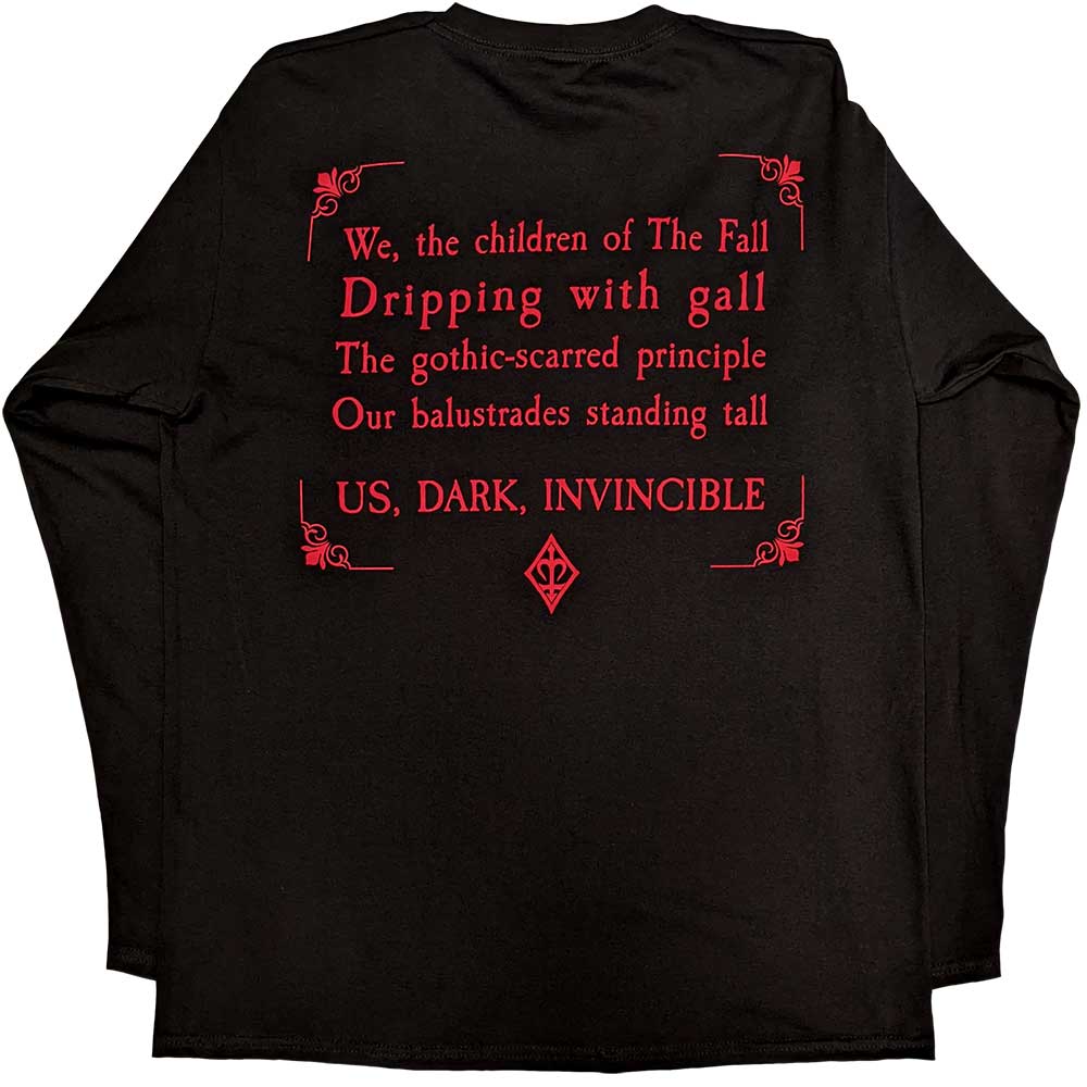 Cradle Of Filth Unisex Long Sleeve T-Shirt: Existence Band (Back & Sleeve Print) Long Sleeve T-Shirt