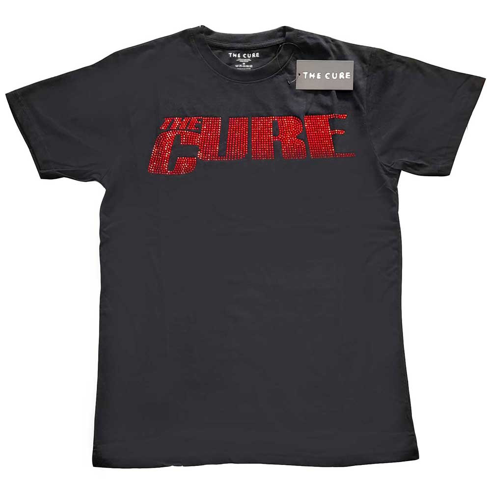The Cure Unisex Embellished T-Shirt: Logo (Diamante) Embellished T-Shirt