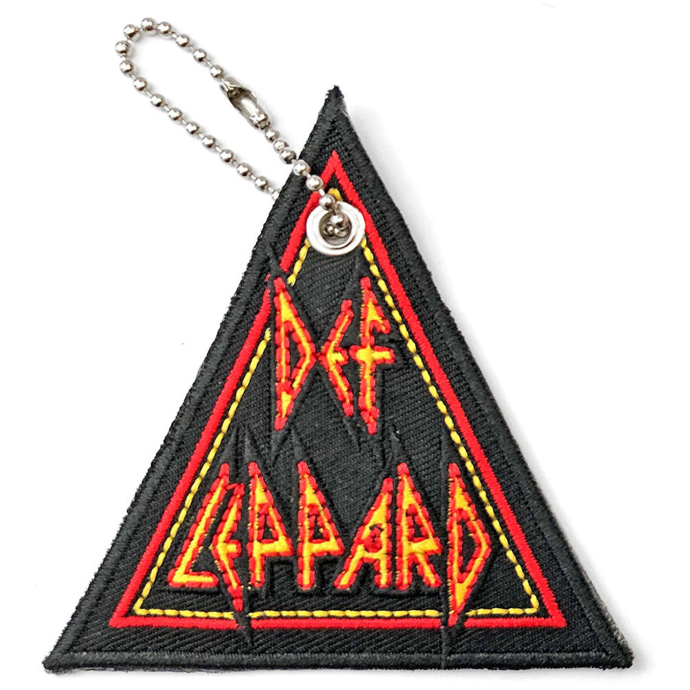 Def Leppard Keychain: Tri-Logo (Double Sided Patch) Sleutelhanger