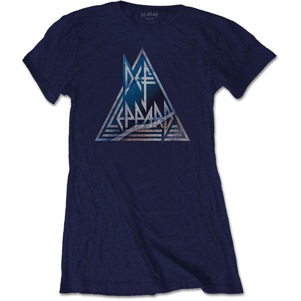 Def Leppard Ladies T-Shirt: Triangle Logo T-Shirt