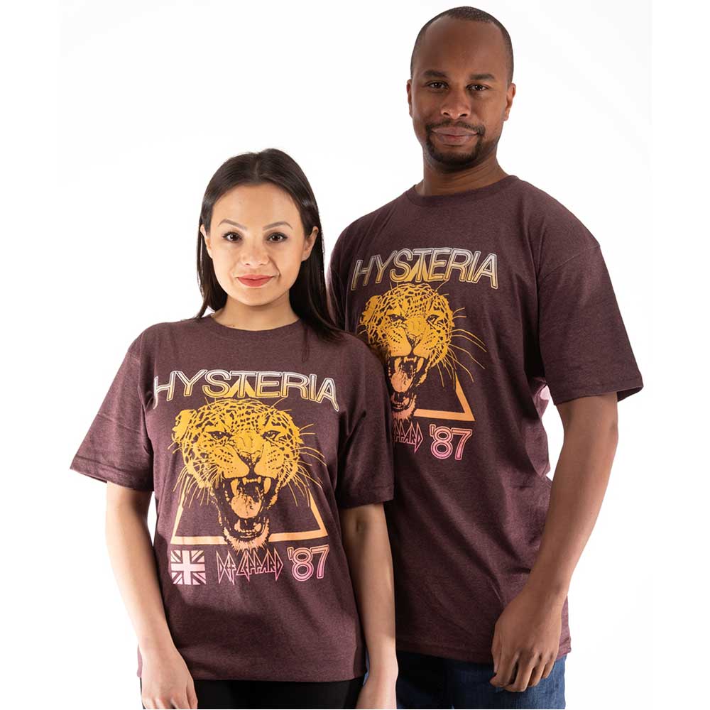 Def Leppard Unisex T-Shirt: Hysteria World Tour (Back Print) T-Shirt