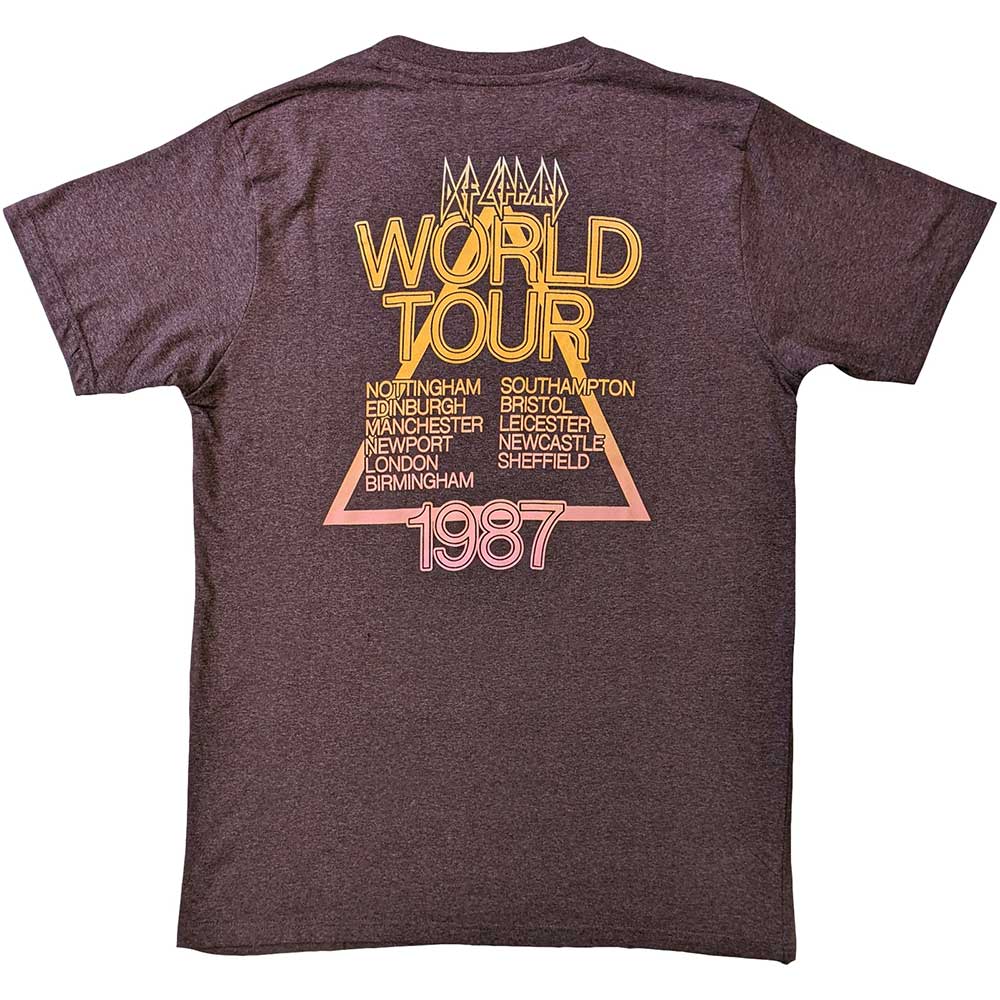 Def Leppard Unisex T-Shirt: Hysteria World Tour (Back Print) T-Shirt