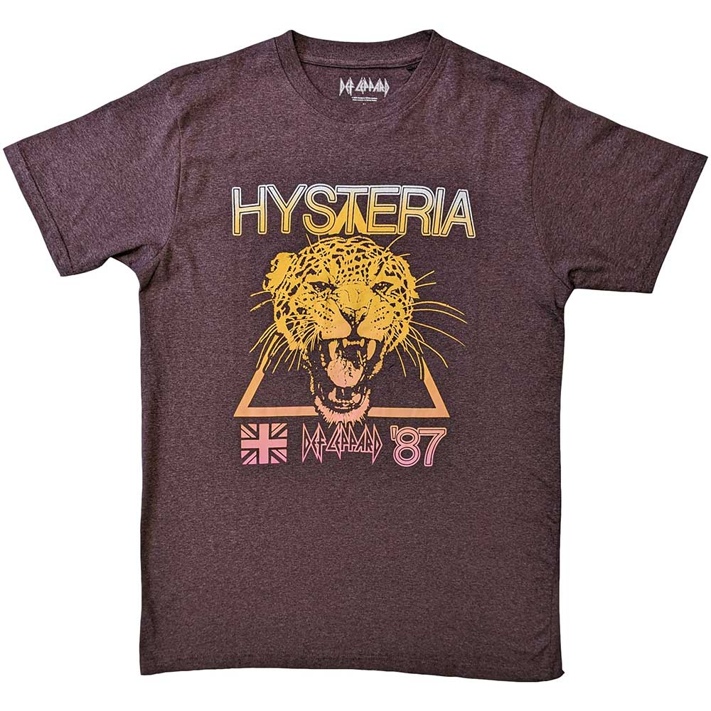Def Leppard Unisex T-Shirt: Hysteria World Tour (Back Print) T-Shirt