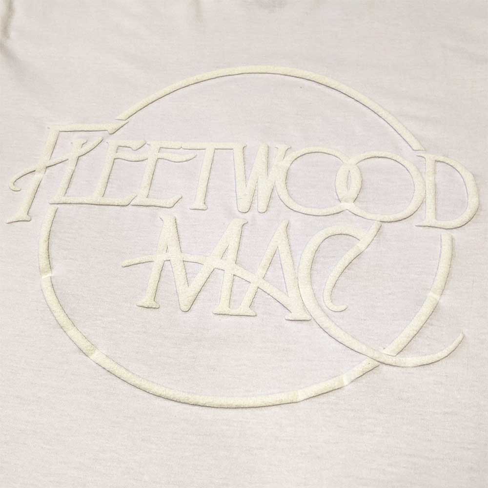 Fleetwood Mac Unisex Hi-Build T-Shirt: Classic Logo (White-On-White) Hi-Build T-Shirt