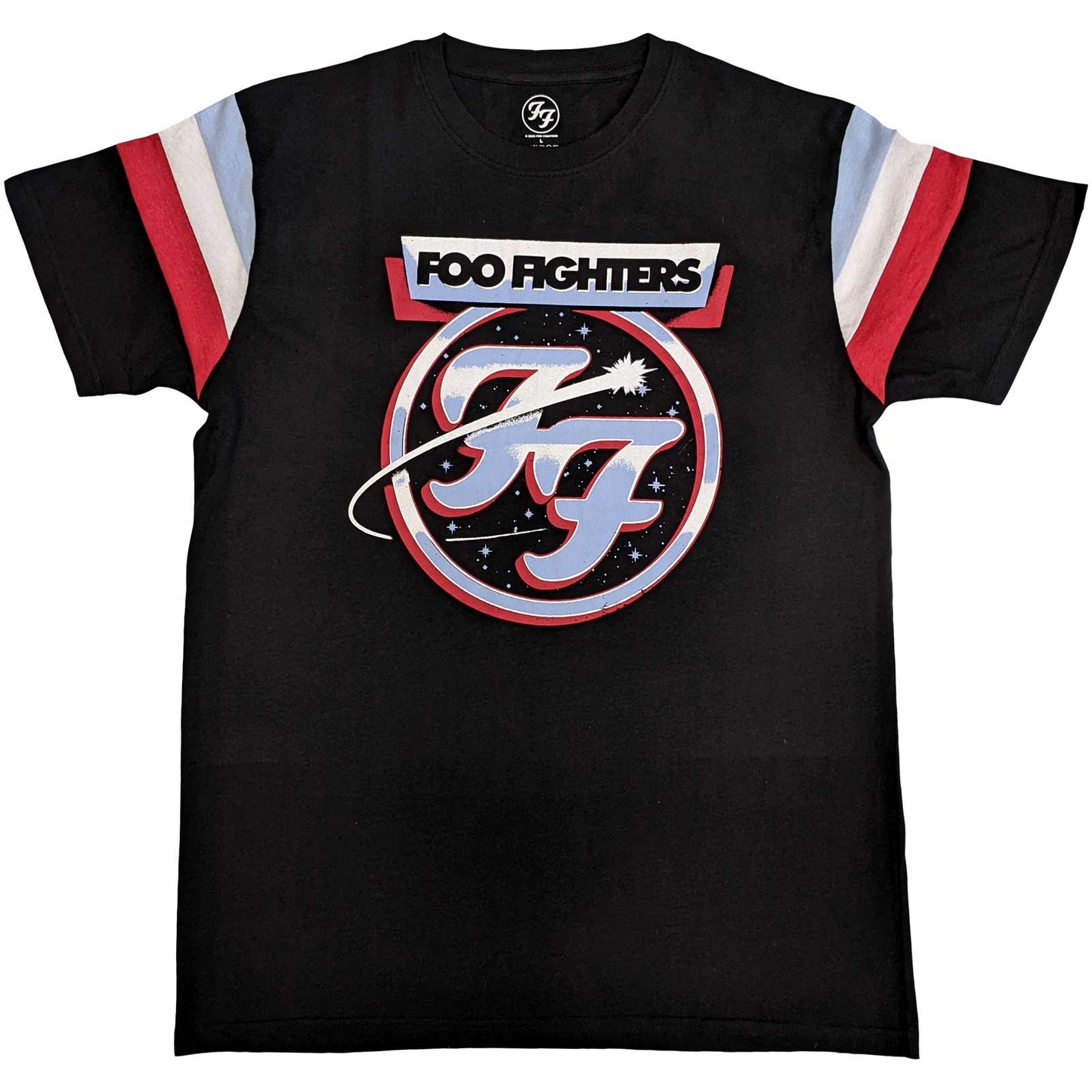 Een foto van een Ringer T-Shirt van Foo Fighters.