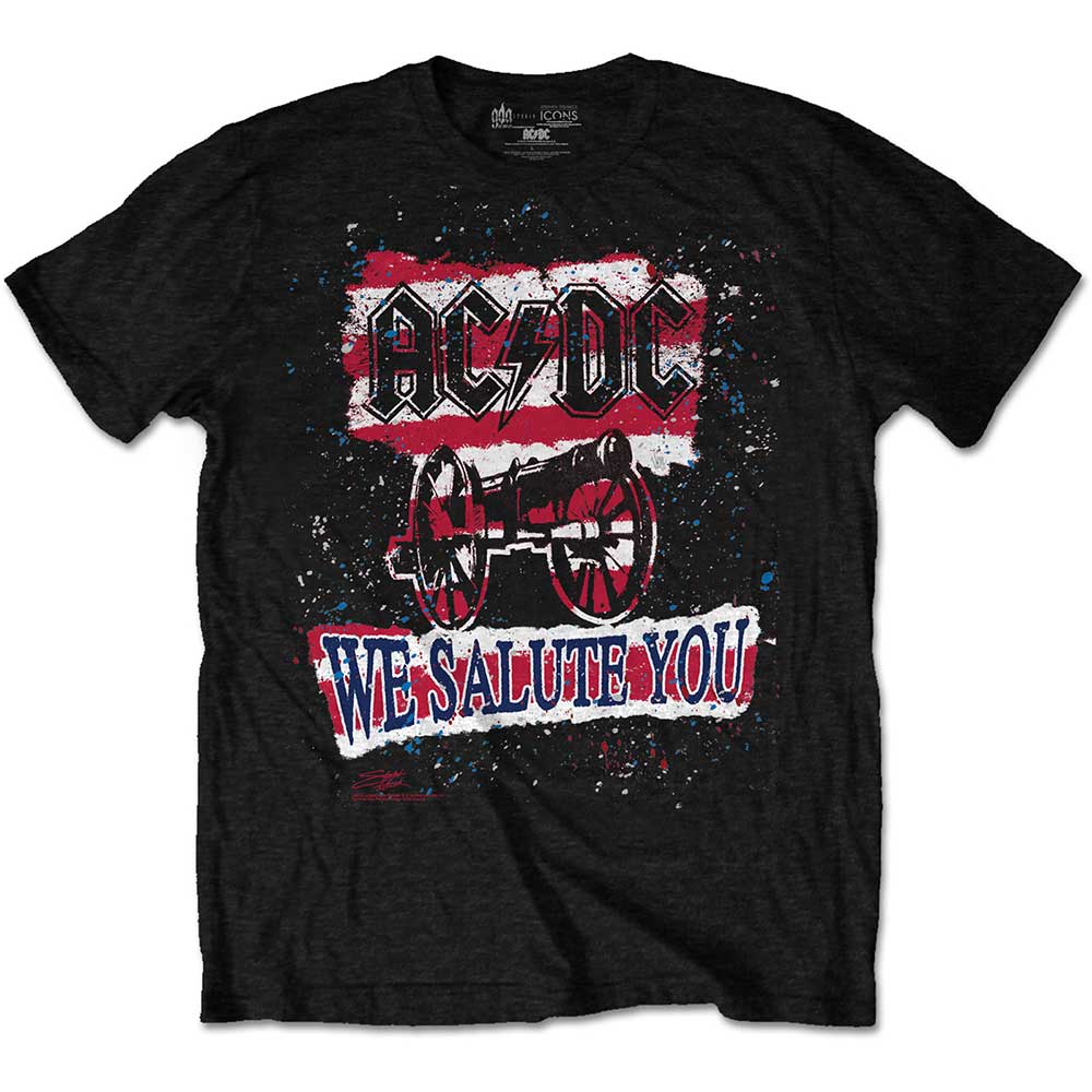 AC/DC Unisex T-Shirt: We Salute You Stripe T-Shirt
