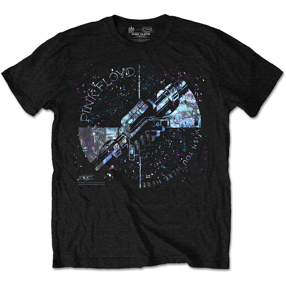 Pink Floyd Unisex T-Shirt: Machine Greeting Blue T-Shirt