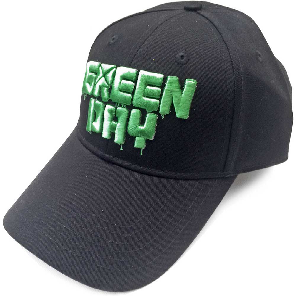 Green Day Unisex Baseball Cap: Dripping Logo Baseballpet