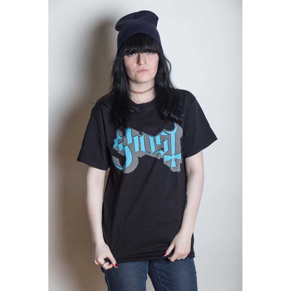 Ghost Unisex T-Shirt: Blue/Grey Keyline Logo T-Shirt