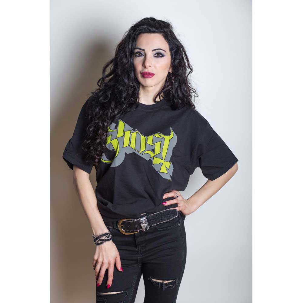 Ghost Unisex T-Shirt: Green/Grey Keyline Logo T-Shirt