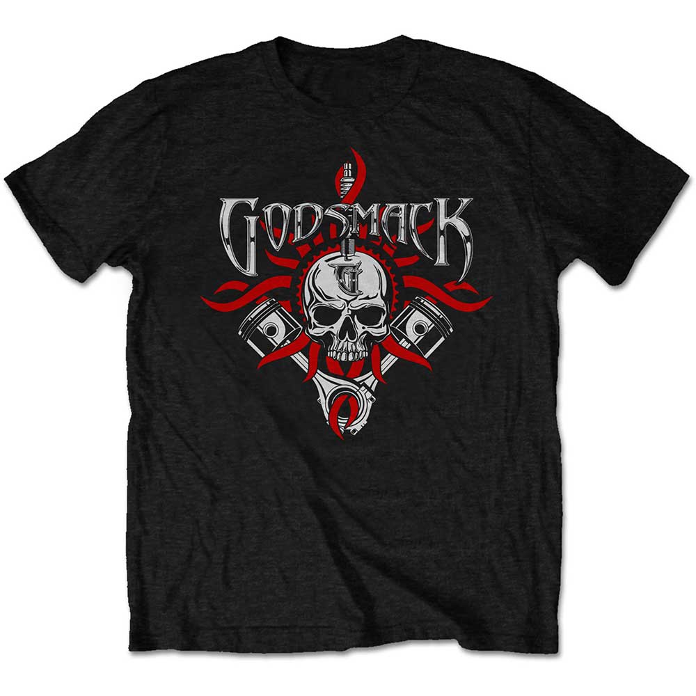 Godsmack Unisex T-Shirt: Chrome Pistons (Retail Pack) T-Shirt