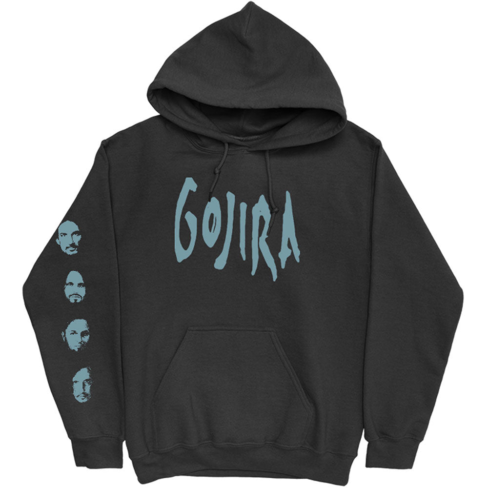 Gojira Unisex Pullover Hoodie: Fortitude Faces (Back & Sleeve Print) Trui met capuchon