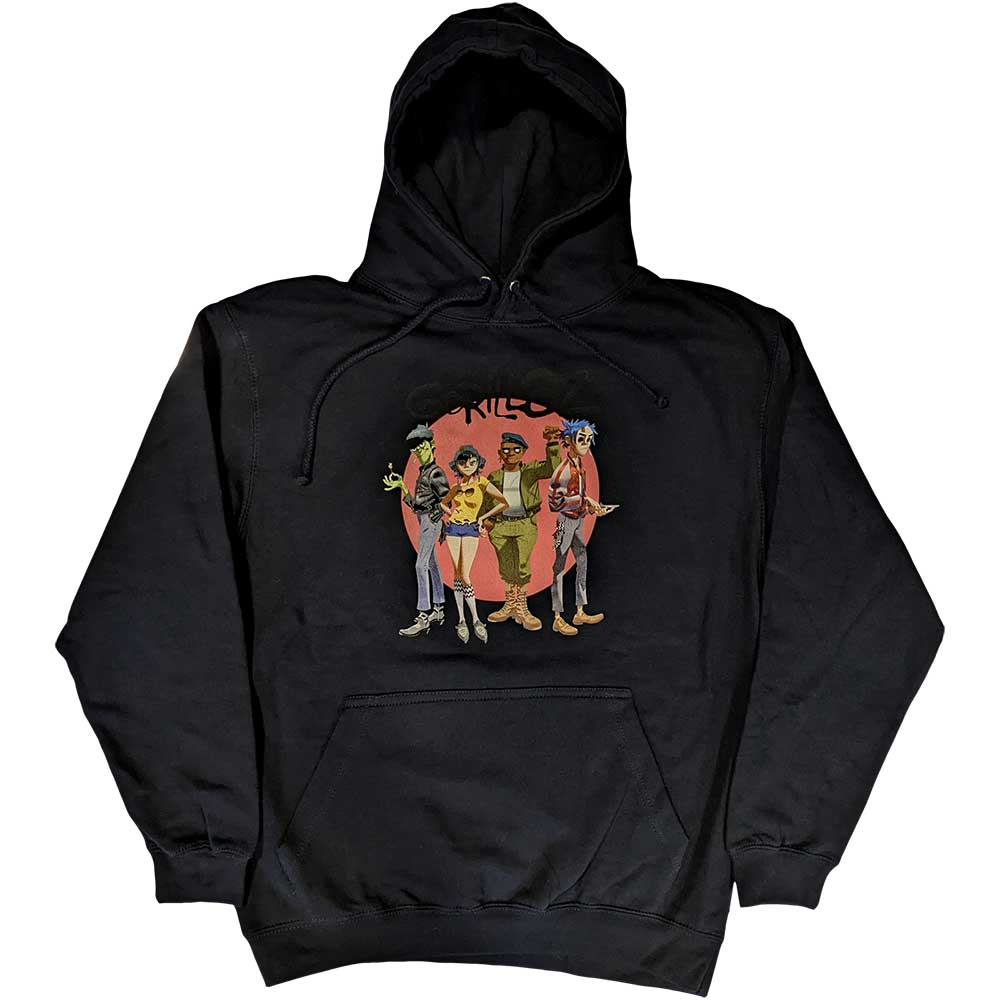 Gorillaz Unisex Pullover Hoodie: Group Circle Rise Trui met capuchon