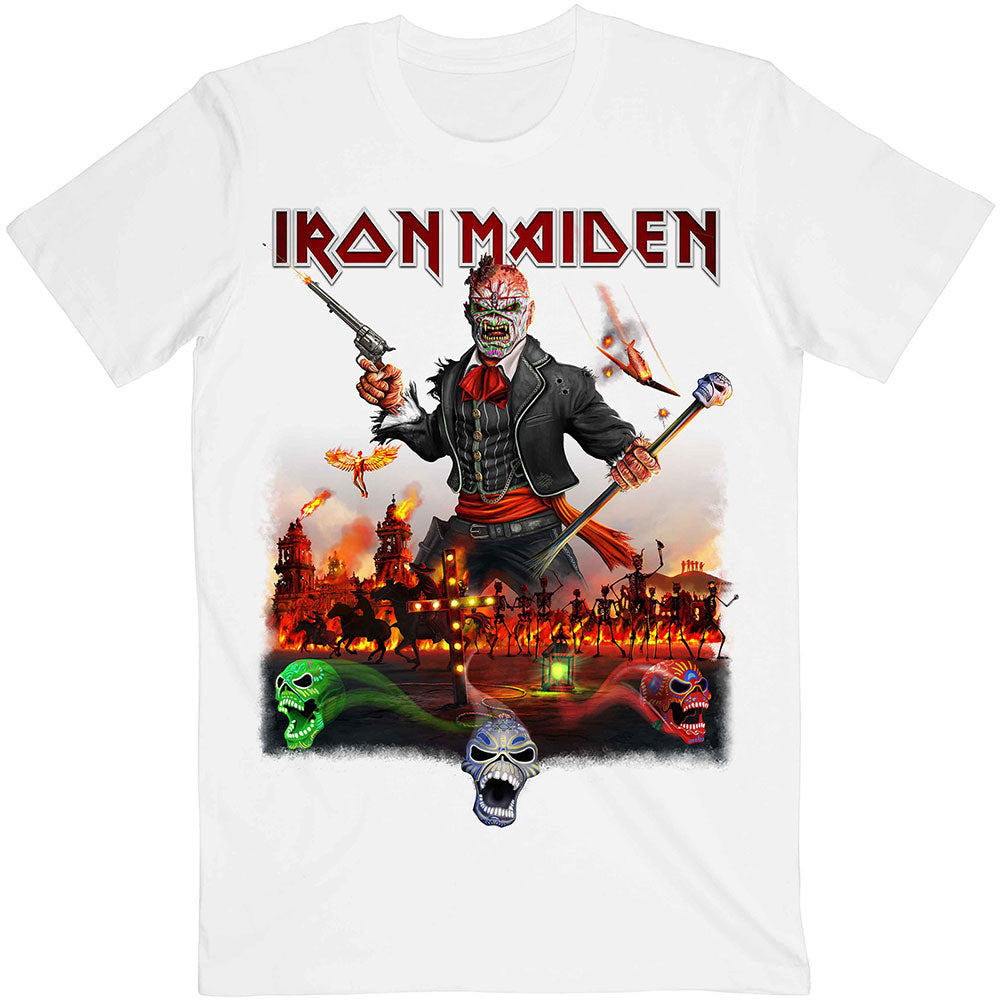 Iron Maiden Unisex T-Shirt: Legacy of the Beast Live In Mexico City (Back Print) T-Shirt