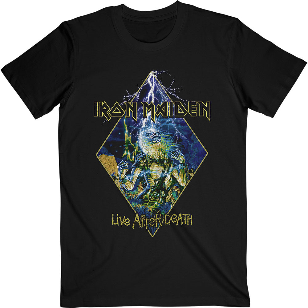 Iron Maiden Unisex T-Shirt: Live After Death Diamond T-Shirt