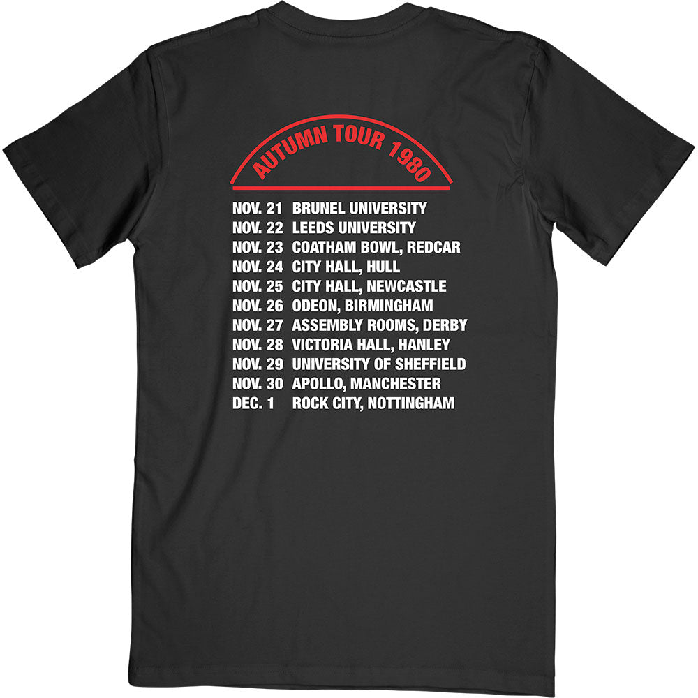 Iron Maiden Unisex T-Shirt: Autumn Tour 1980 (Back Print) T-Shirt