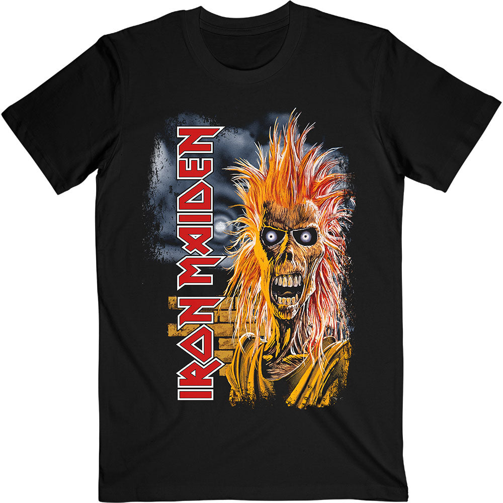 Iron Maiden Unisex T-Shirt: First Album Track list V.3. (Back Print) T-Shirt