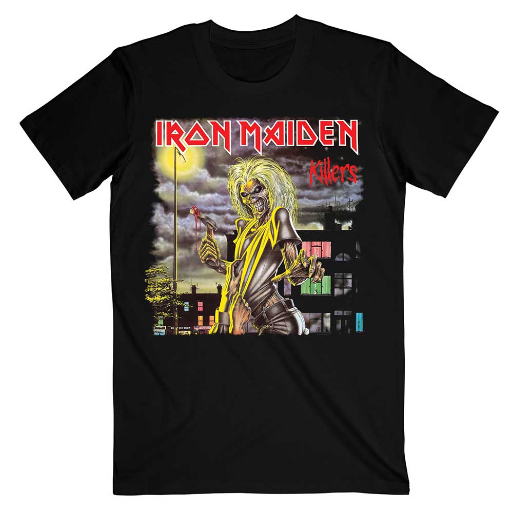 Iron Maiden Unisex T-Shirt: Killers V.2. Album Track list (Back Print) T-Shirt
