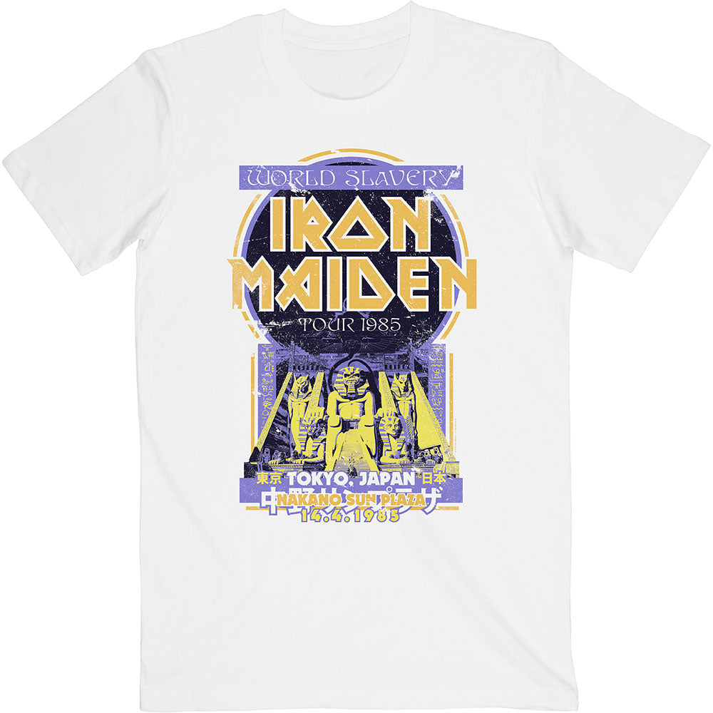 Iron Maiden Unisex T-Shirt: Powerslave Japan Flyer T-Shirt