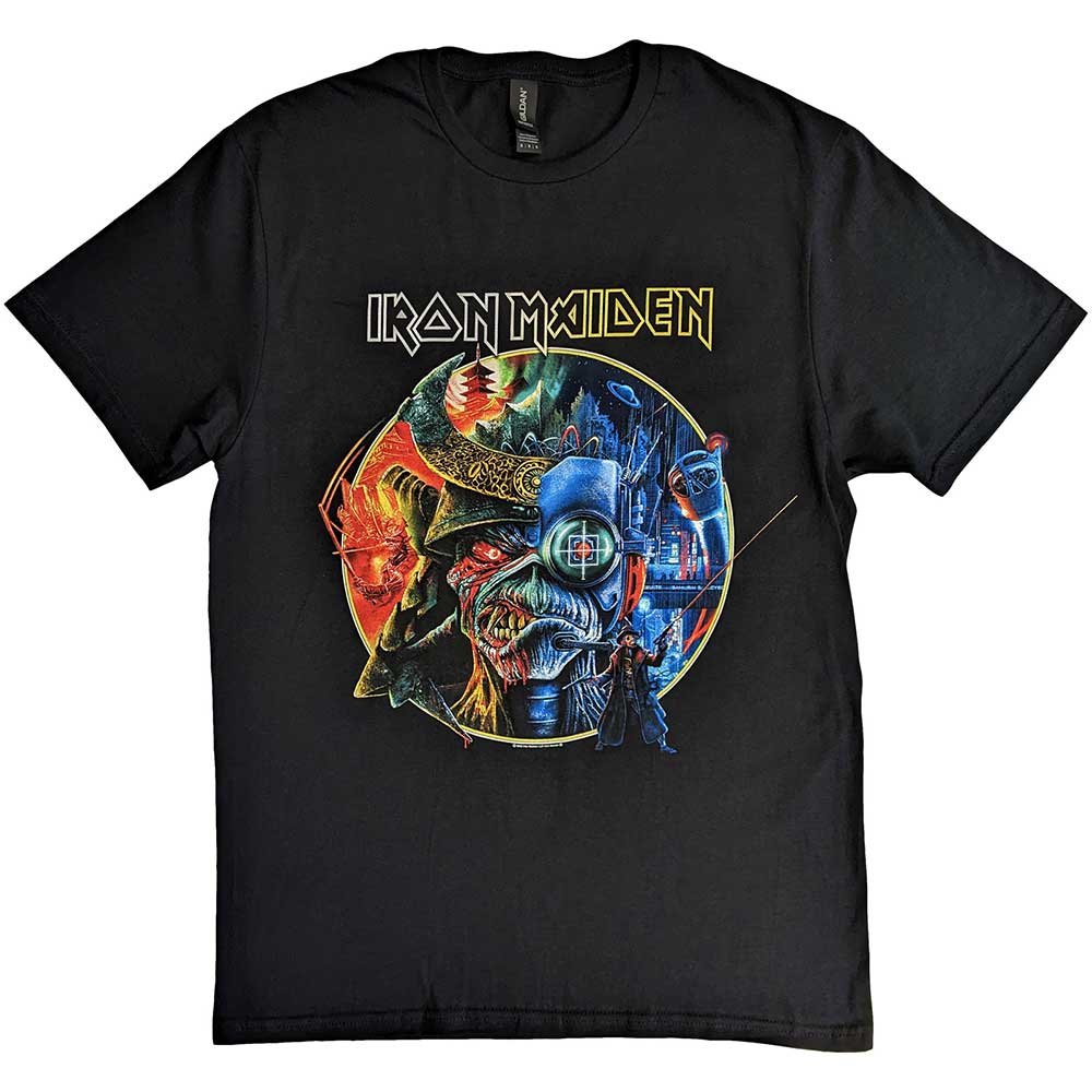 Iron Maiden Unisex T-Shirt: The Future Past Tour '23 Circle Art T-Shirt